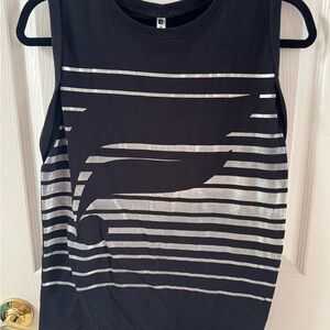 Fabletics Black Top with Silver Accent